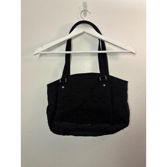 Vera Bradley Glenna Classic Black Quilted Satchel Bag - Picture 3 of 8